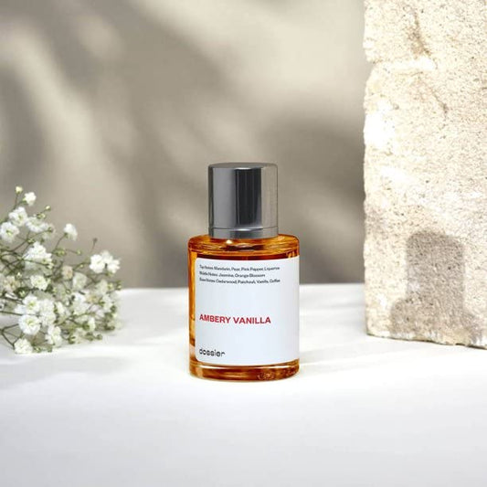 Dossier - Ambery Vanilla 1.7Oz (50ml) - Eau de Parfum - Inspired by Y S.L's B.lack O.pium - Long-lasting Fragrance - Feminine