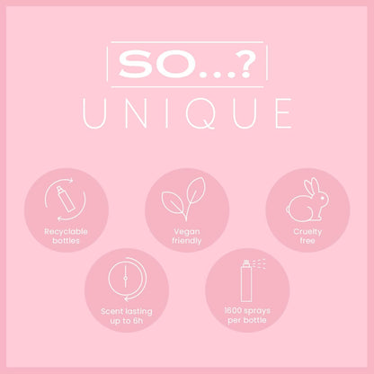 So…? Unique Body Mist Set - Perfumes for Women - Body Spray for Women - Vegan, Cruelty Free - Travel Size Gift Set - 650 to 1000 Sprays - 4 pcs