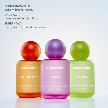 Evereden Fragrance Hair and Body Mist - Darling: Clean and Vegan Collectible Hair and Body Spray for Teen Girls - Amplify Your Self Expression with Iconic Scents in Aesthetic Bottles