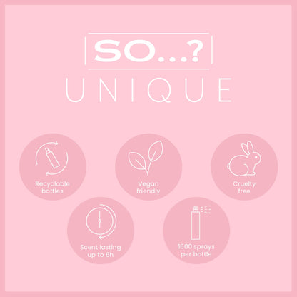 So…? Unique Body Mist Set - Perfumes for Women with Fresh, Floral, Sweet Scents - 6 Hour Wear Body Spray for Women - Travel Size Gift Set - 6 pcs