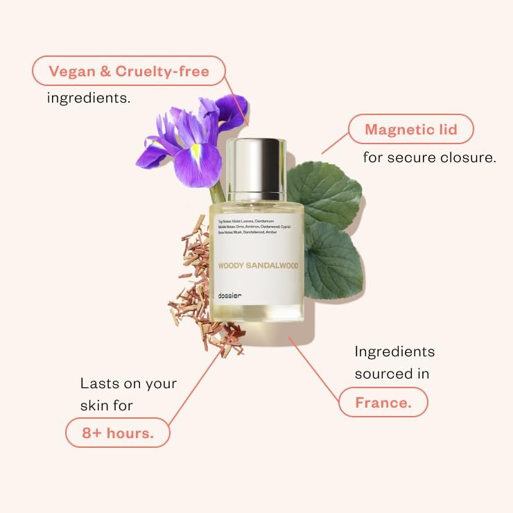 Dossier - Eau de Parfum - Woody Sandalwood - Inspired by L.e L.ab F.ragrances' S.anta.l 33 - Unisex - 3.4 Fl 0z (100ml)