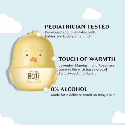 O Boticário Boti Baby Sun Cologne, Relaxing Lavender Baby Perfume Fragrance Spray, 3.3 Ounce