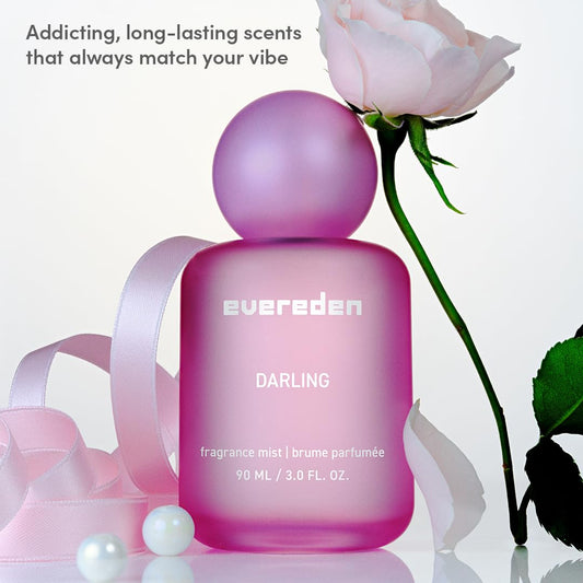 Evereden Fragrance Hair and Body Mist - Darling: Clean and Vegan Collectible Hair and Body Spray for Teen Girls - Amplify Your Self Expression with Iconic Scents in Aesthetic Bottles