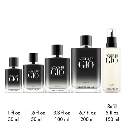 Armani Beauty - Acqua di Giò - Parfum - Cologne for Men - Fresh & Woody Men’s Fragrance - Bergamot, Ginger, Marine, Geranium, Rosemary, Clary Sage, Patchouli, Incense Notes - 1.0 Fl Oz
