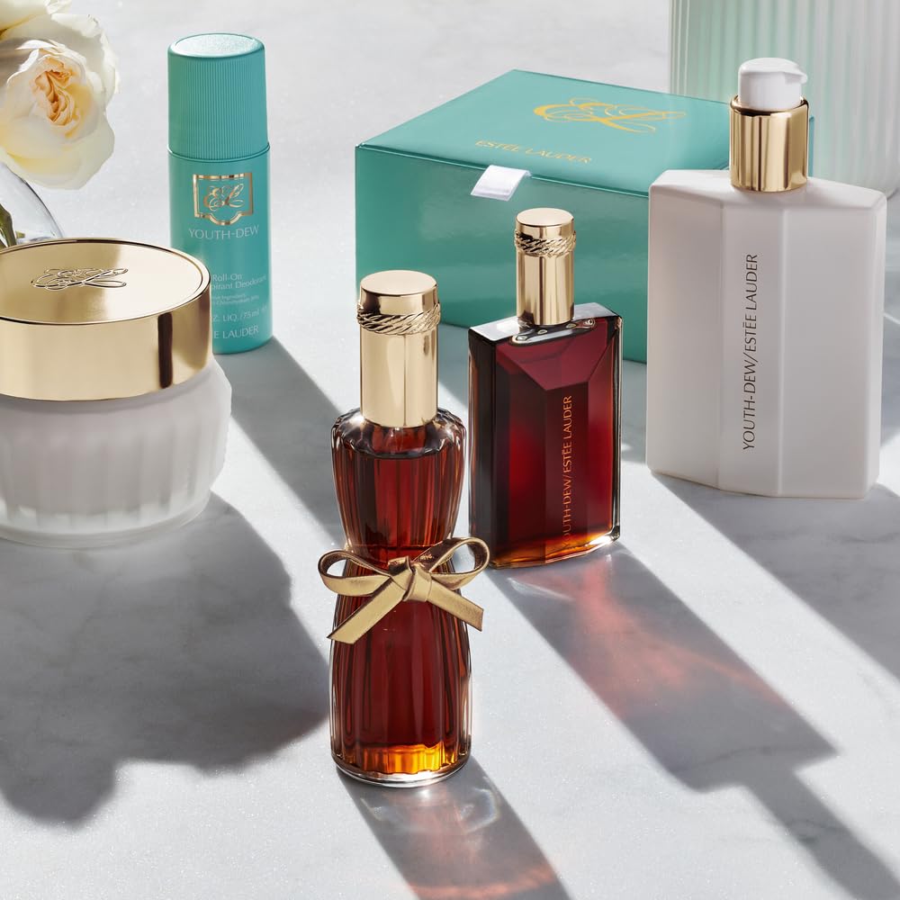 Estée Lauder Youth-Dew Indulgent Duo Fragrance Gift Set | 2-Piece Set with Full-Size Eau de Parfum Spray 2.25 Fl Oz and Travel-Size Body Satinée 3.4 Ounce | Perfumes for Women