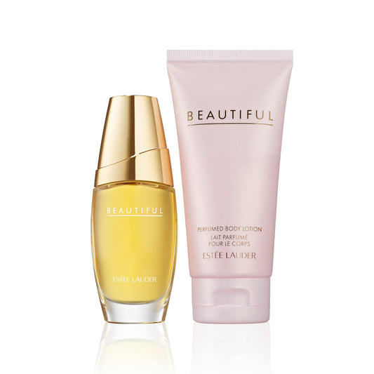 Estée Lauder Beautiful Favorites Duo Fragrance Gift Set | 2-Piece Set with Full-Size Eau de Parfum Spray 1 Fl Oz and Travel-Size Body Lotion 2.5 Ounce | Perfumes for Women