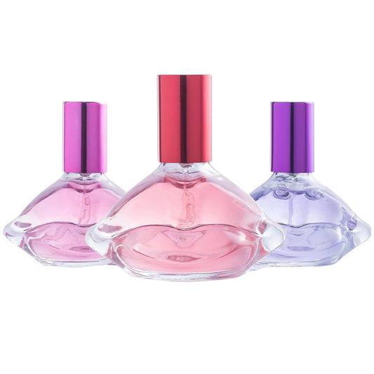 SCENTED THINGS Angel Face Perfume Set for Teen Girls, Body Spray Perfume for Kids, Girls 10-12 & Teenage, Fashion Collection Girl Gift Set, 3 Kissing Lips-Shaped Perfumes