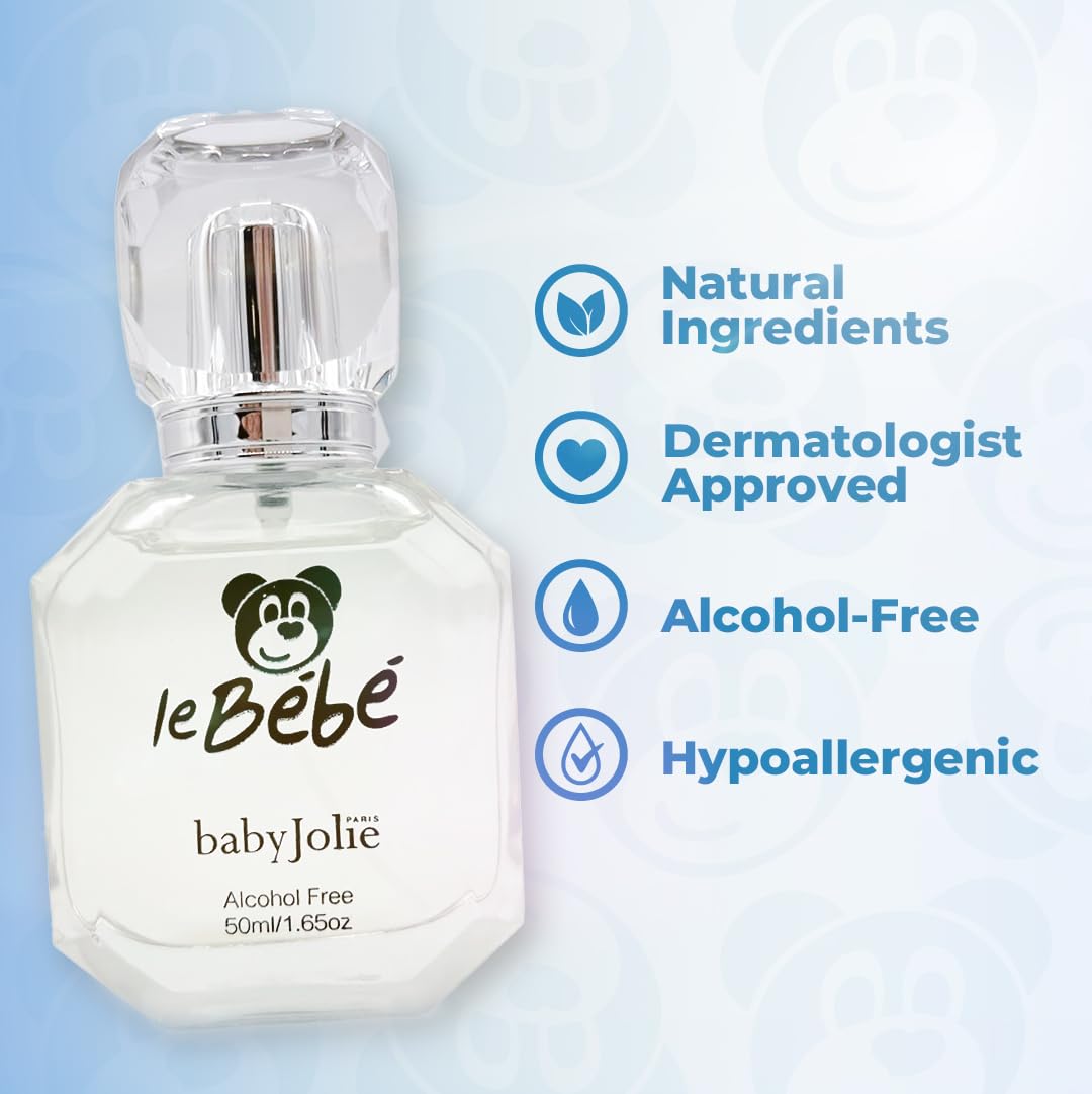 Baby Jolie Le Bebe Kids Perfume with Flower and Fruits Scent – Baby Perfume with Delicate Fragrance – Alcohol Free Baby Cologne Spray for Kids and Toddlers