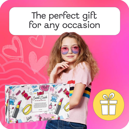 SCENTED THINGS Sweet Crush Perfume Set for Teen Girls, Body Spray Perfume for Kids, Girls 10-12 & Teens, Fashion Collection Girl Gift Set, 3 Candy-Shaped Perfumes
