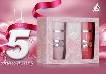 Lattafa 2 Piece Gift Set (Yara EDP 3.4 Fl Oz + Yara Candy EDP 3.4 Fl Oz)