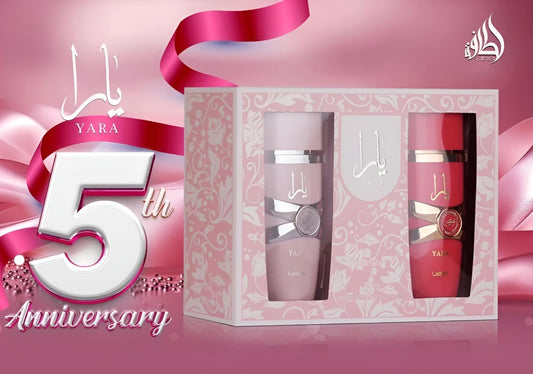 Lattafa 2 Piece Gift Set (Yara EDP 3.4 Fl Oz + Yara Candy EDP 3.4 Fl Oz)