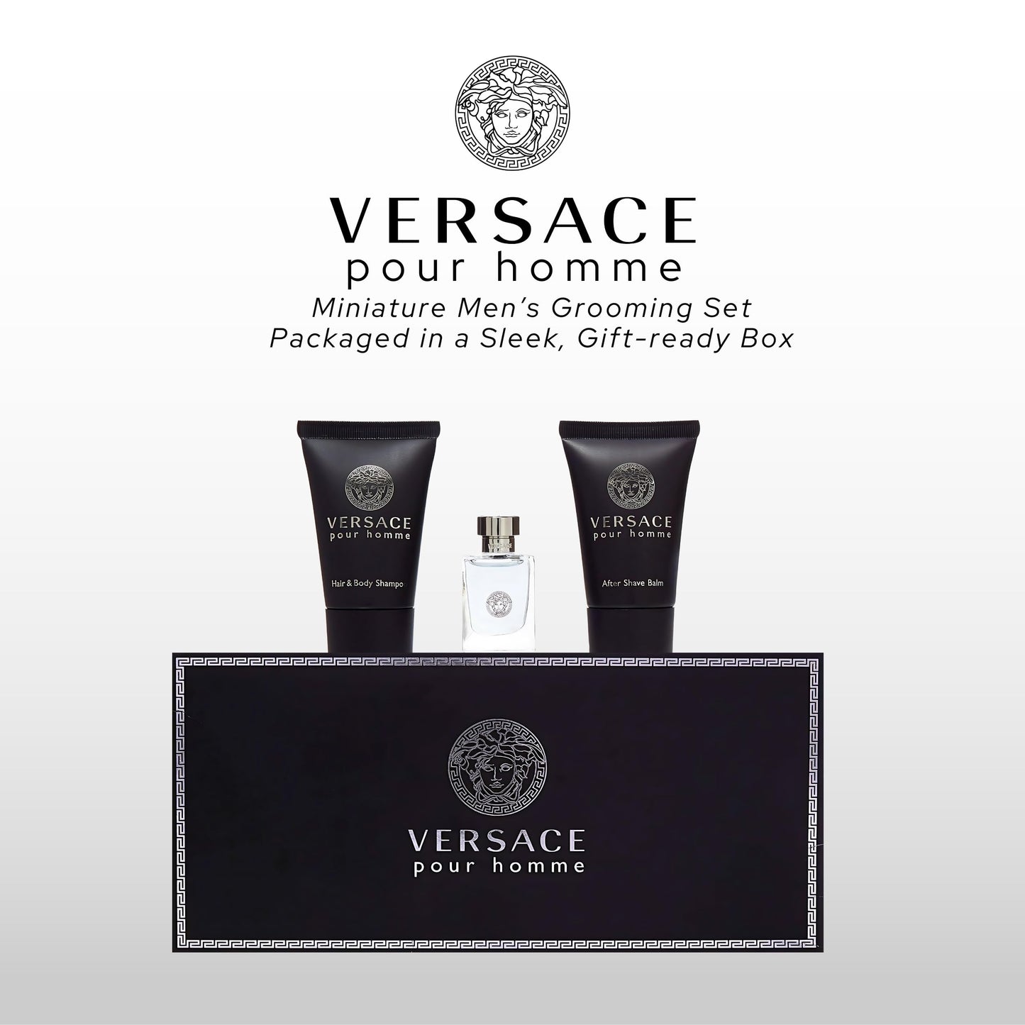 Versace Pour Homme for Men, 3 Piece Mini Gift Set