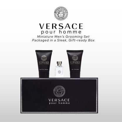 Versace Pour Homme for Men, 3 Piece Mini Gift Set