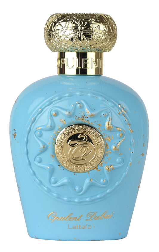 Lattafa Opulent Dubai - Citrus, Fruity, Floral, Woody - Eau de Parfum Long-Lasting Fragrance for Unisex, 3.4 Ounce / 100 ml