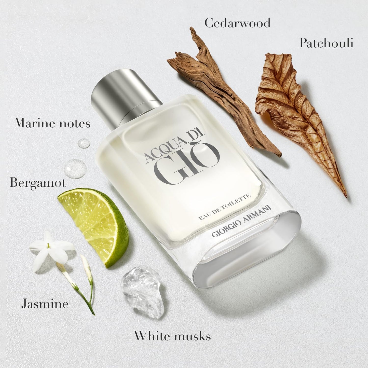 Armani beauty - Acqua di Gio - Eau de Toilette - Cologne for Men - Long Lasting Fragrance with Bergamot notes, Jasmine, White Musks, Patchouli & Cedarwood – 3.3 Fl Oz