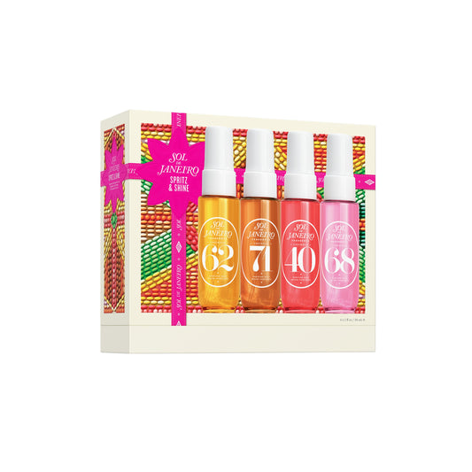 SOL DE JANEIRO Spritz & Shine Cheirosa Perfume Mist Set | Amazon Exclusive | Perfume Mist Discovery Set of 4 | Holiday Gift Set