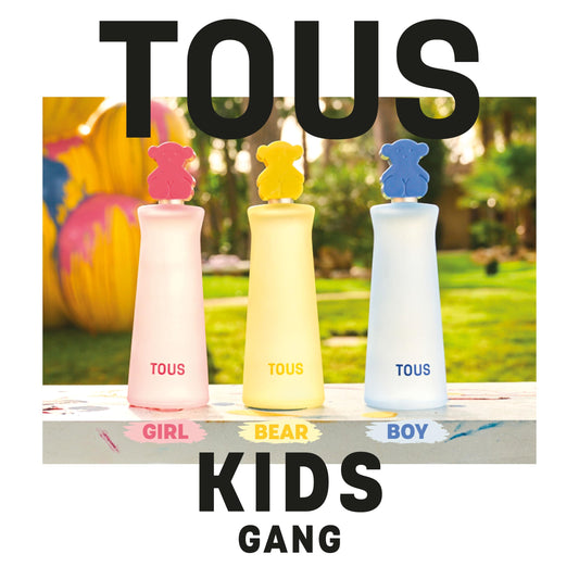 TOUS Kids Girl Eau de Toilette Spray, Floral Fresh Scent, Gentle on Girls' Sensitive Skin. Ideal for Everyday Use, With Notes of Apricot, Coconut Water, Musk, and Vanilla Ice Cream, 3.4 Fl Oz