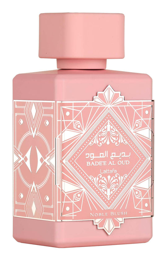 Lattafa Bade'e Al Oud Noble Blush for Unisex Eau de parfum Spray, 3.4 Ounce / 100 Ml