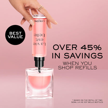Lancôme La Vie Est Belle Eau de Parfum - Long Lasting Fragrance with Notes of Iris, Earthy Patchouli, Warm Vanilla & Spun Sugar - Floral & Sweet Women's Perfume, 1 Fl Oz