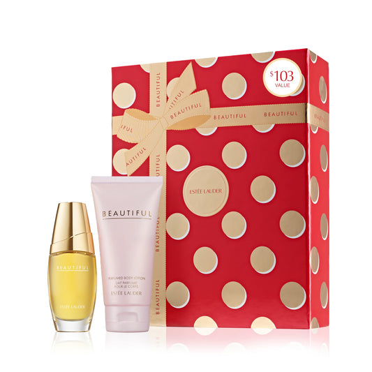 Estée Lauder Beautiful Favorites Duo Fragrance Gift Set | 2-Piece Set with Full-Size Eau de Parfum Spray 1 Fl Oz and Travel-Size Body Lotion 2.5 Ounce | Perfumes for Women