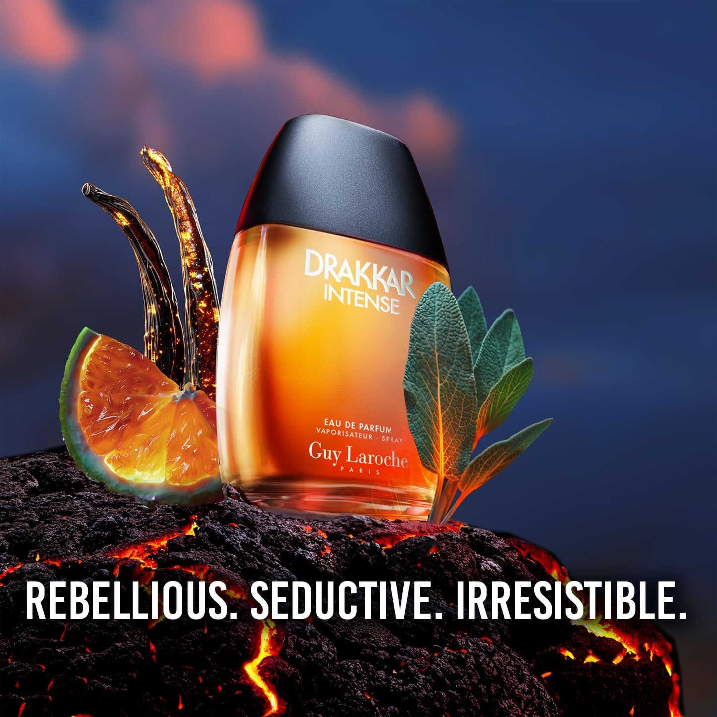 Guy Laroche Drakkar Intense - Seductive & irresistible Eau de Parfum - Ambery fougere fragrance - Long Lasting Mens Cologne - Perfume for Men, 3.4 Fl Oz