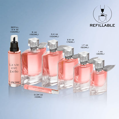 Lancôme La Vie Est Belle Eau de Parfum - Long Lasting Fragrance with Notes of Iris, Earthy Patchouli, Warm Vanilla & Spun Sugar - Floral & Sweet Women's Perfume, 1 Fl Oz