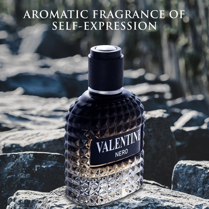 URBAN COLLECTION Valentine Nero for Men - Woody Aromatic Fragrance with Floral and Mineral Notes - Masculine Scent - 100ml