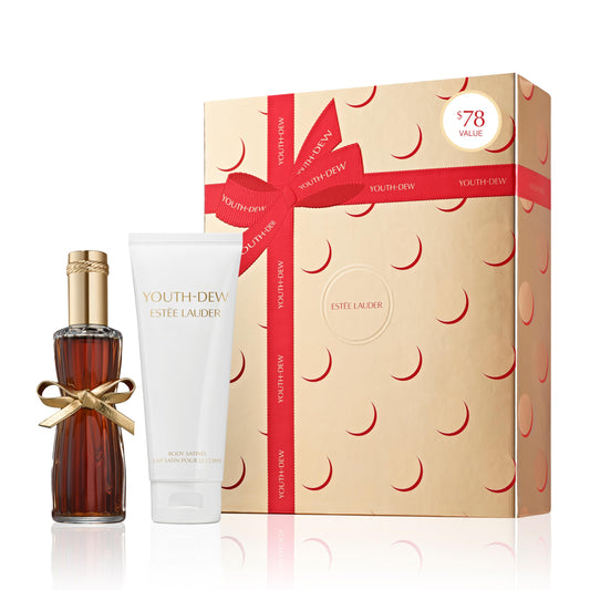 Estée Lauder Youth-Dew Indulgent Duo Fragrance Gift Set | 2-Piece Set with Full-Size Eau de Parfum Spray 2.25 Fl Oz and Travel-Size Body Satinée 3.4 Ounce | Perfumes for Women