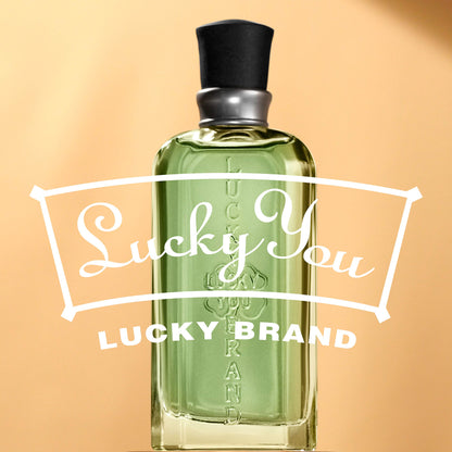Lucky Brand Lucky You Cologne Spray for Men, Day or Night Casual Scent with Bamboo Stem Fragrance Notes, 3.4 Fl Oz