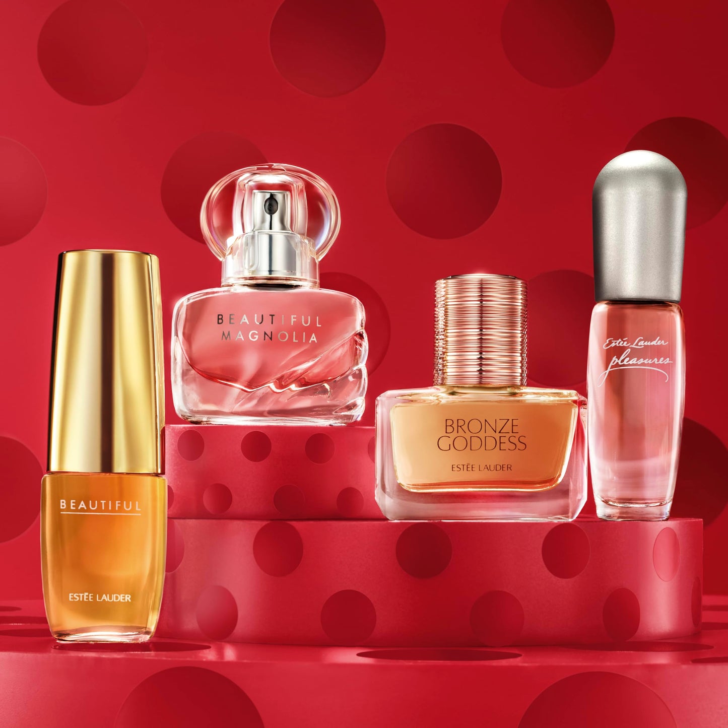 Estée Lauder Fragrance Treasures Travel Size Perfume Gift Set | Includes Beautiful Magnolia, Bronze Goddess, Beautiful & Pleasures | Perfumes for Women