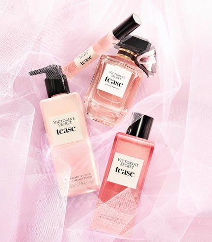 Victoria's Secret Tease 3 Piece Luxe Fragrance Gift Set: 1.7 oz. Eau de Parfum, Travel Lotion & Shimmer Mist