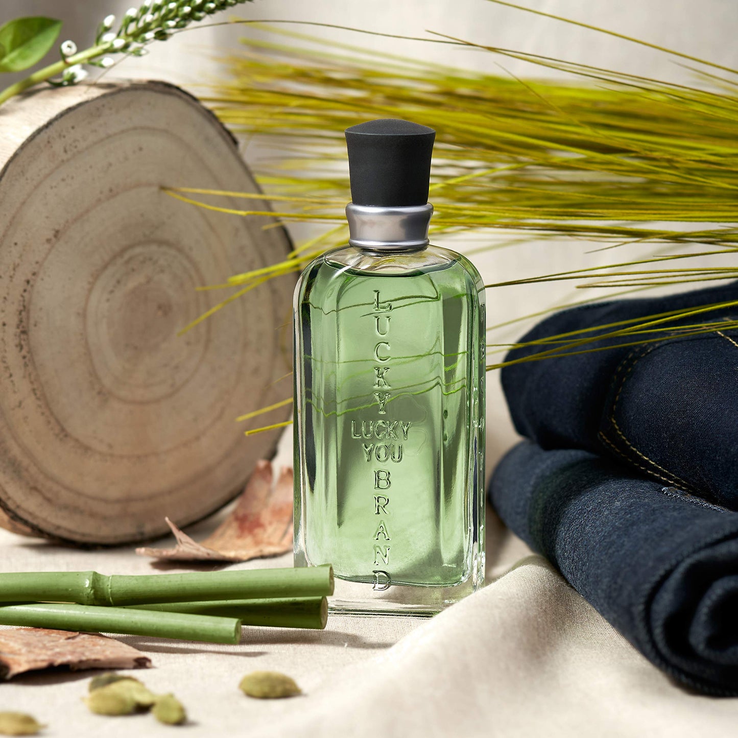 Lucky Brand Lucky You Cologne Spray for Men, Day or Night Casual Scent with Bamboo Stem Fragrance Notes, 3.4 Fl Oz