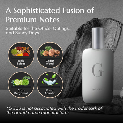 PB ParfumsBelcam G eàu Eau de Toilette Perfume Spray for Men - 3.4 Fl Oz Affordable Long Lasting Cologne, Modern Masculine Scent with Woody Citrus Fragrance Made with Premium Oils for All Day Use