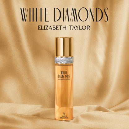 Elizabeth Taylor White Diamonds Women's Perfume, Long-Lasting Floral Fragrance for Her, Eau de Toilette EDT Spray, 3.3 fl oz